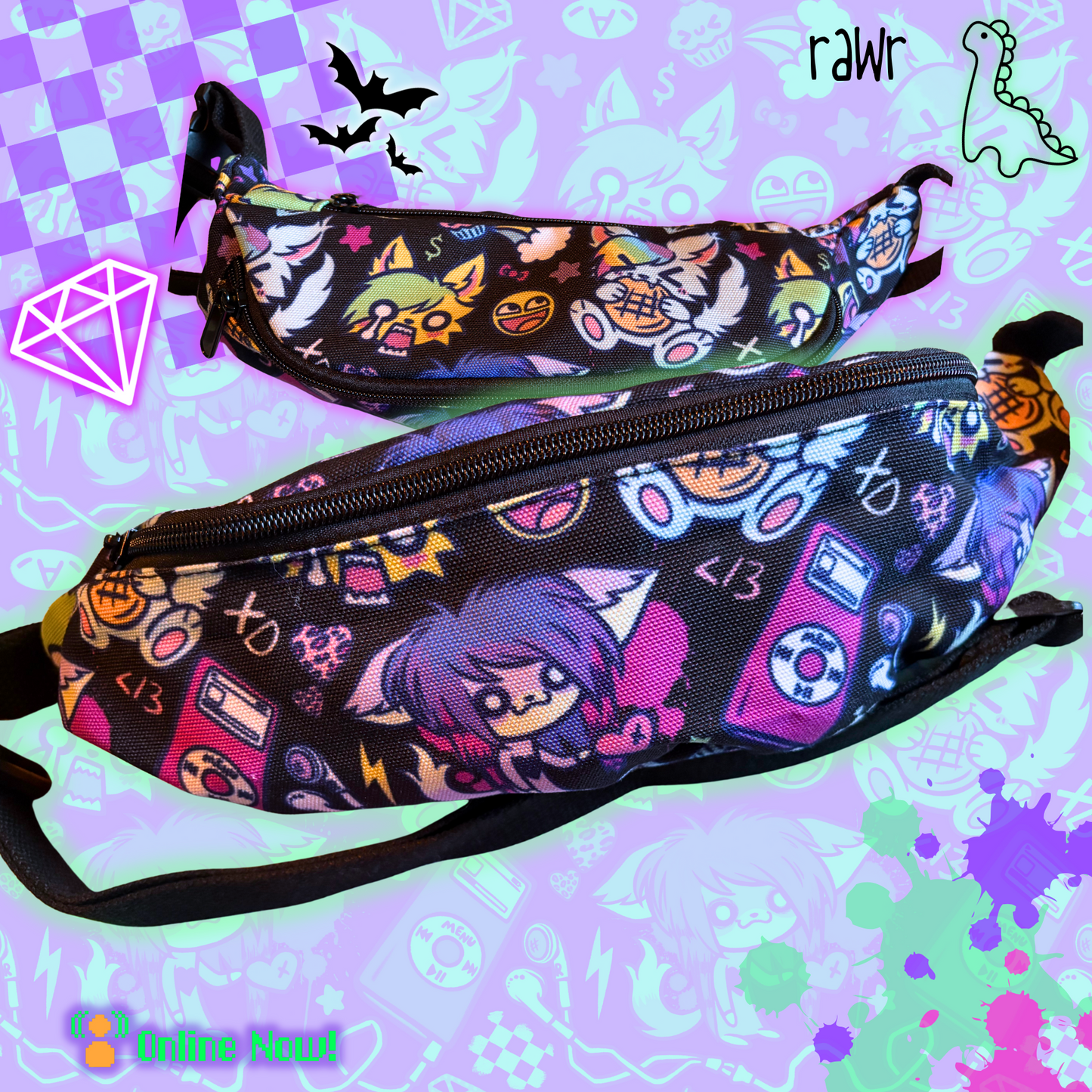 scene kid fanny pack