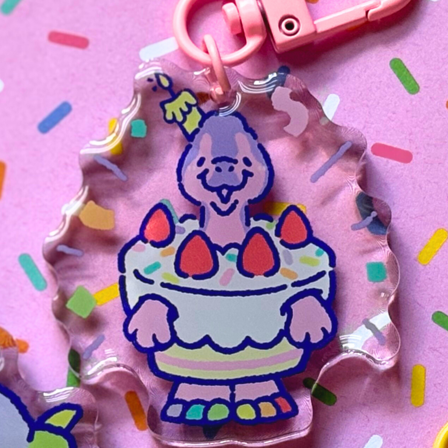 confetti the giraffatitan keychain