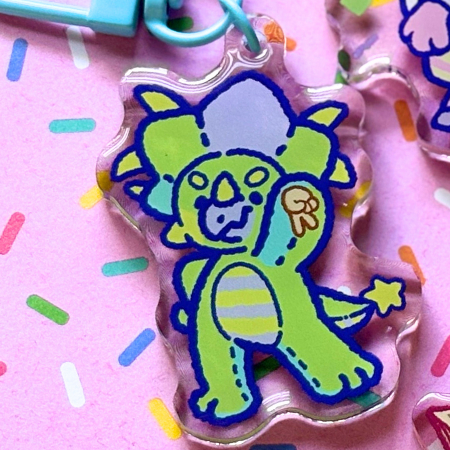 cade the styracosaurus keychain