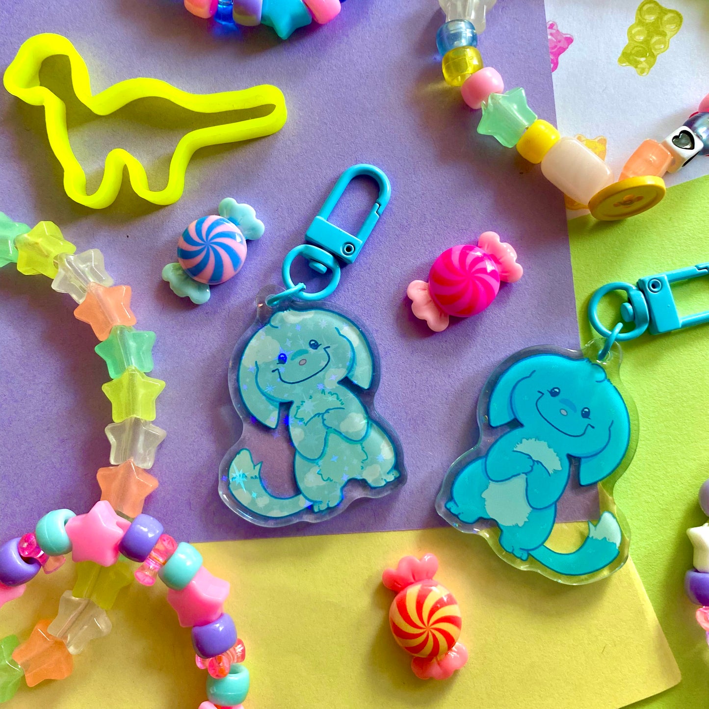 cloudy pet keychain