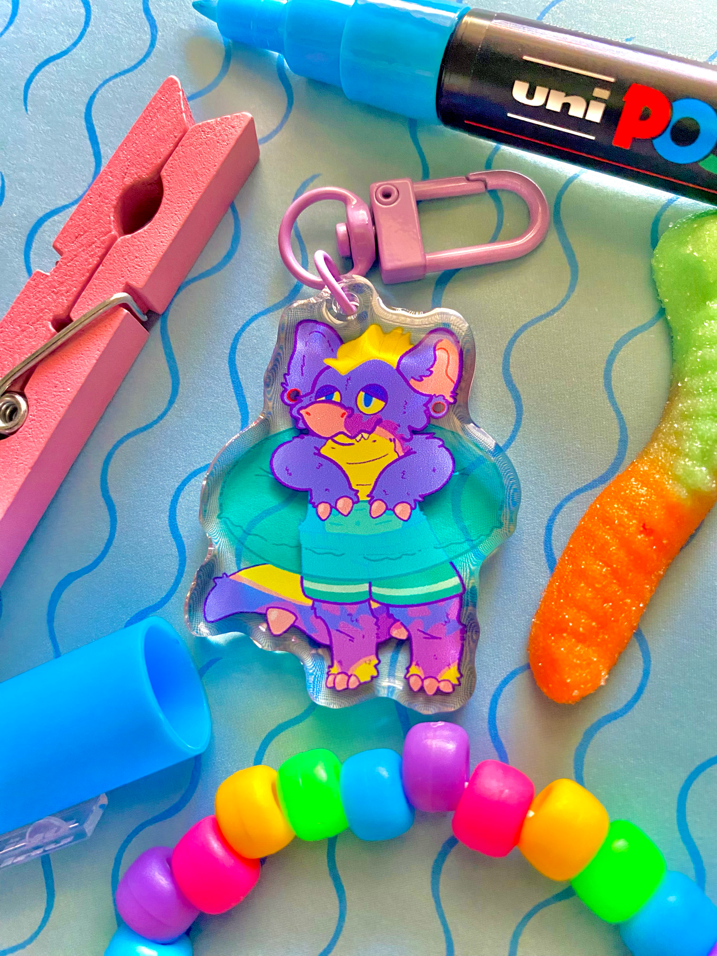 boba the dragon keychain