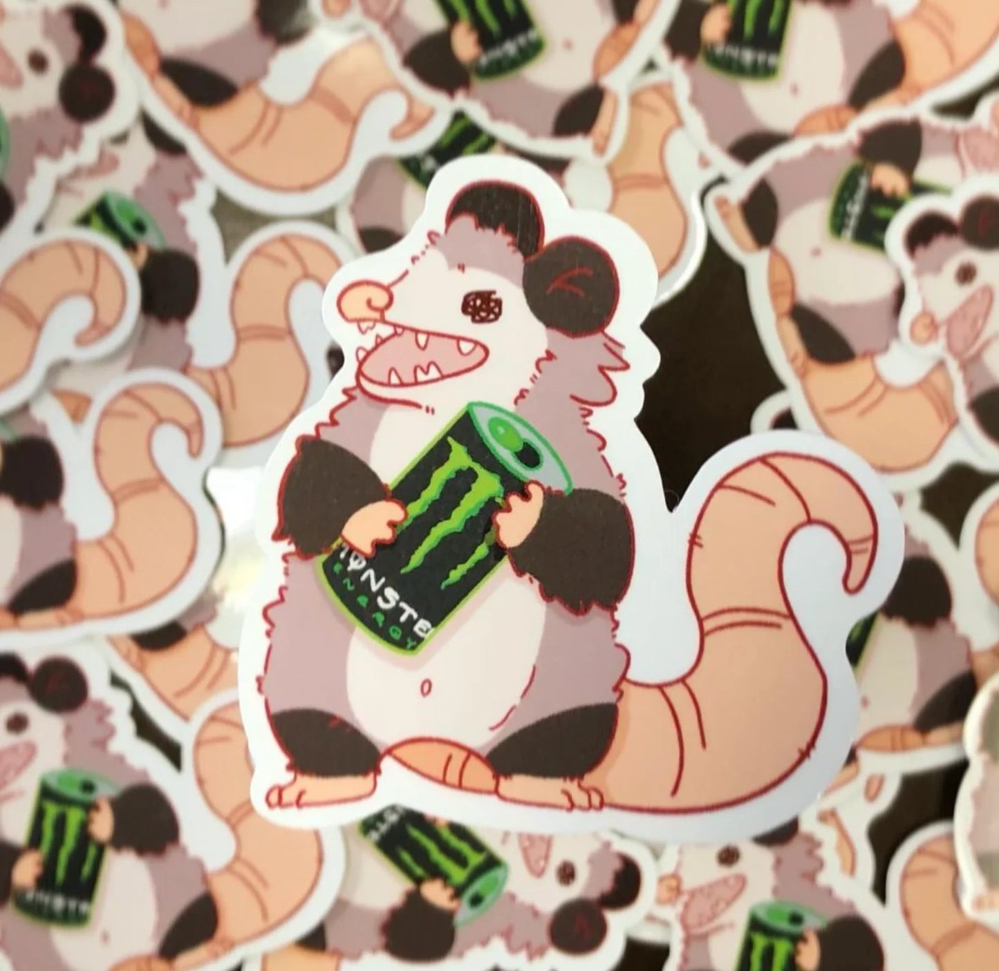 energy drink possum sticker