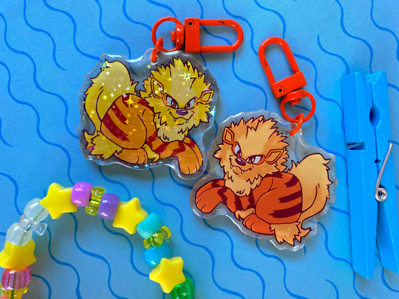 fire dog keychain