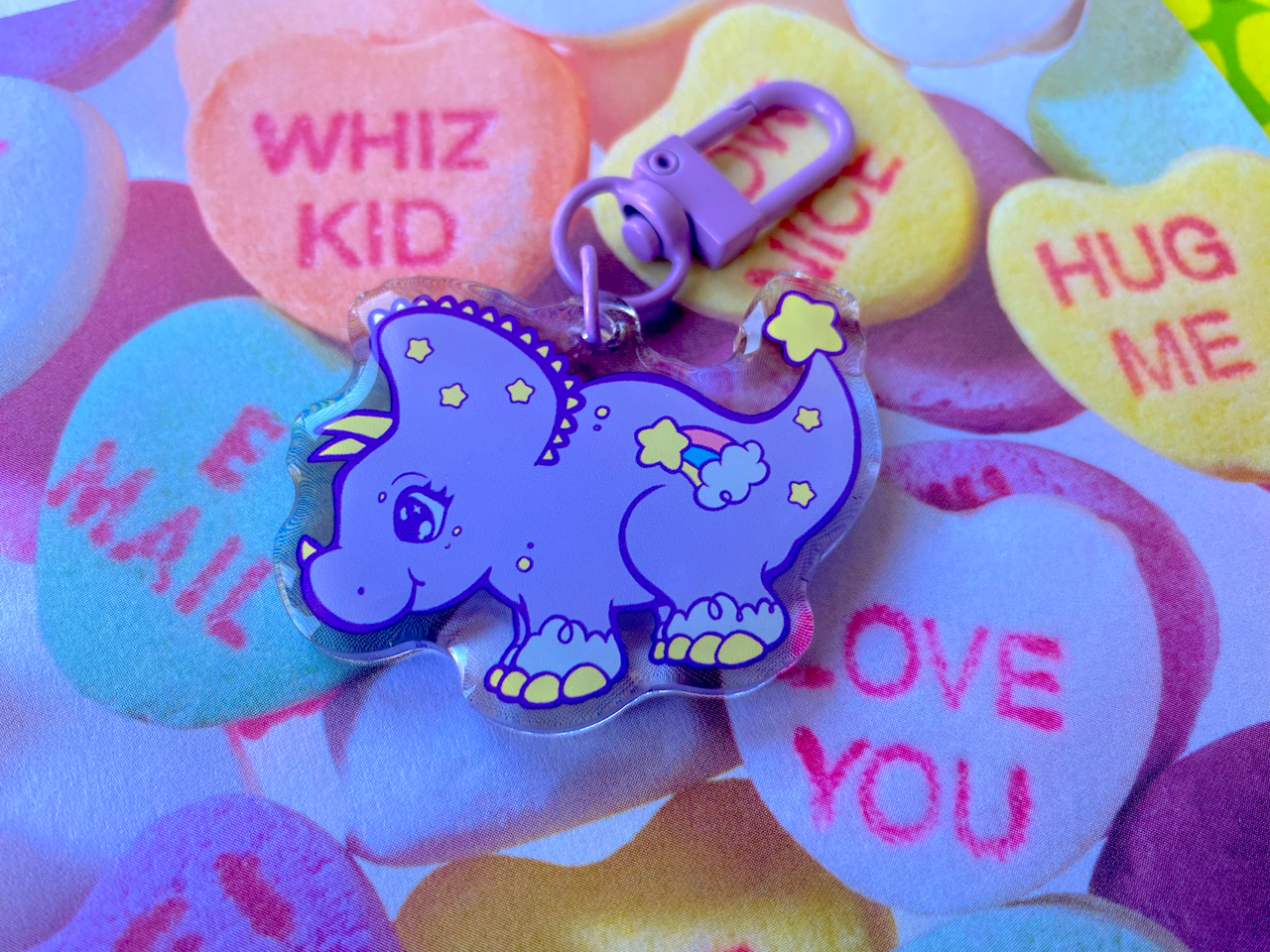 dreamy dino keychain