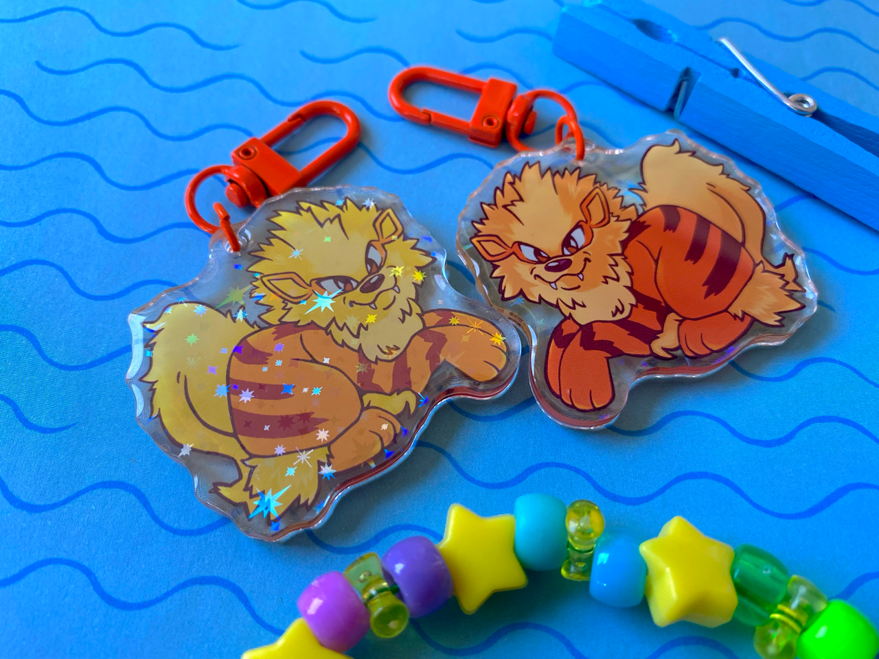 fire dog keychain