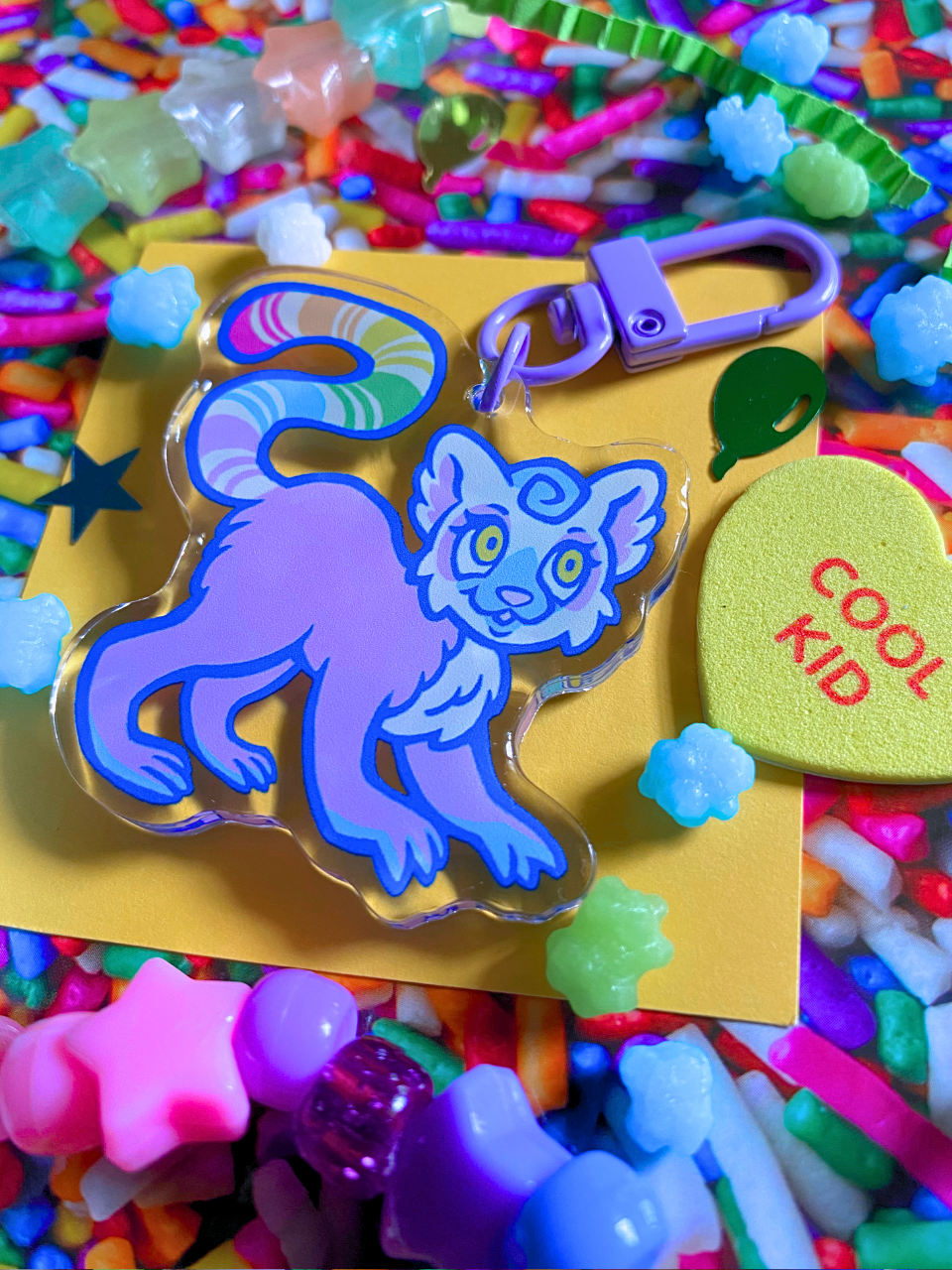 candy lemur keychain