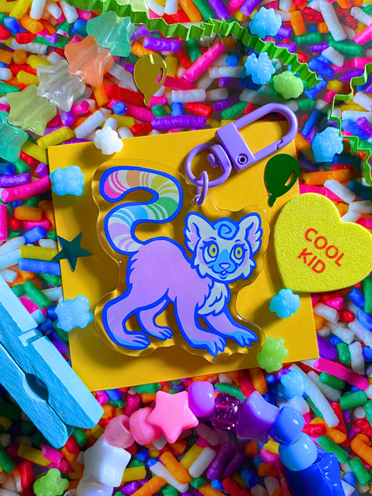 candy lemur keychain